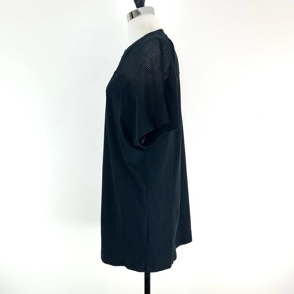 Nike Sportswear Mesh Jersey Shirt Dress Small Black Cotton‎ Sporty Athletic